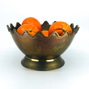 Beautiful Brass Scalloped Edge Bowl/Planter