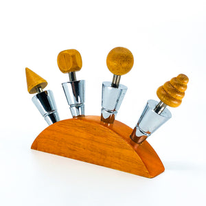 MCM Wood & Steel Wine Stoppers