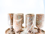 Pink Marble 6 Shot Set with Tray