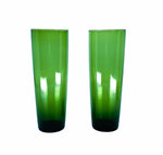 Vintage Olive Green Slim Tallboys, Set of 4