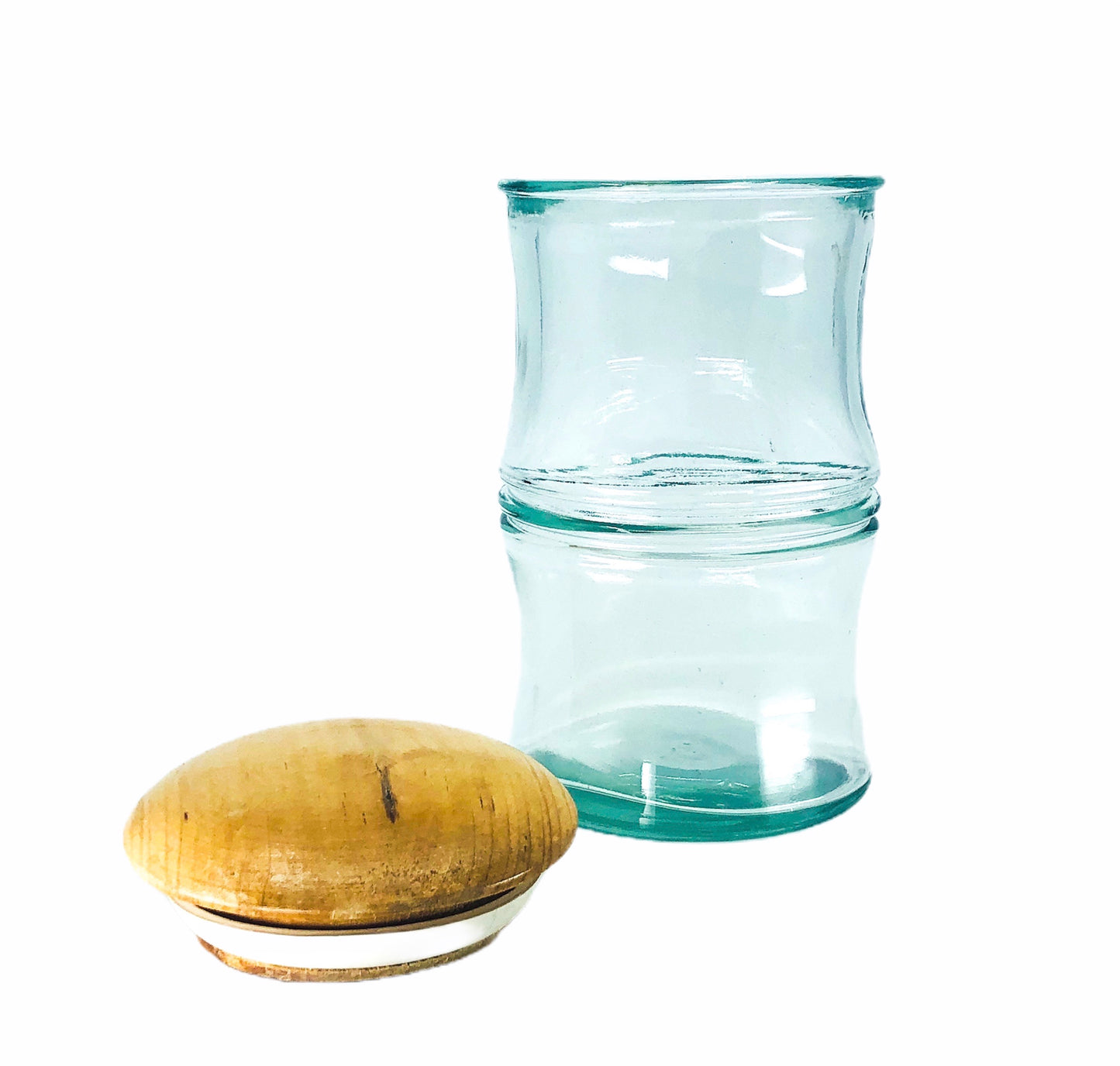 Glass Bamboo Shaped Canister