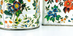 Vintage Daher Floral Tin Canisters