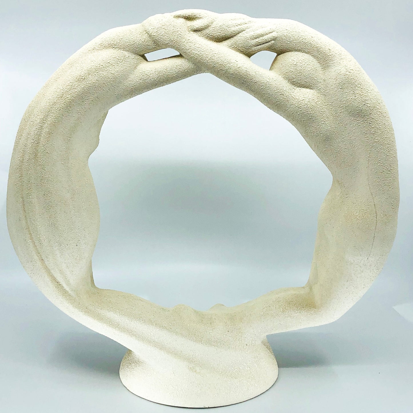Haeger Pottery White Textured “Circle of Life” Statue