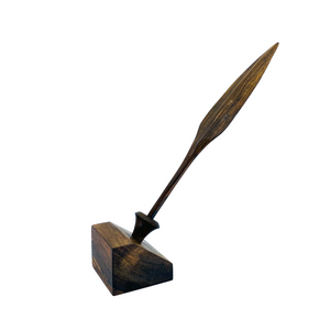 Hand Carved Wood Feather “Ink Pen”