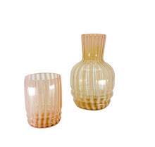 Vintage Fenton Glass Pink Swirl Bedside “Tumble Up” Carafe