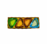 S/4 Vintage Bohemia Glass Personal Ashtrays