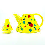 Memphis Postmodern Porcelain Teapot by The Toscany Collection Japan