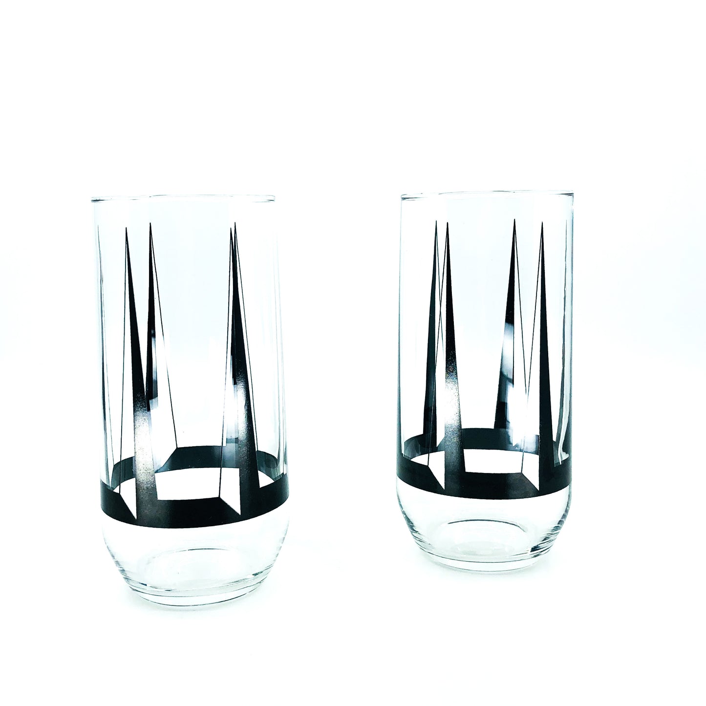 S/2 MCM Atomic Style Drinking Glasses