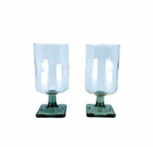 S/2 Smokey Square Bottomed Glasses