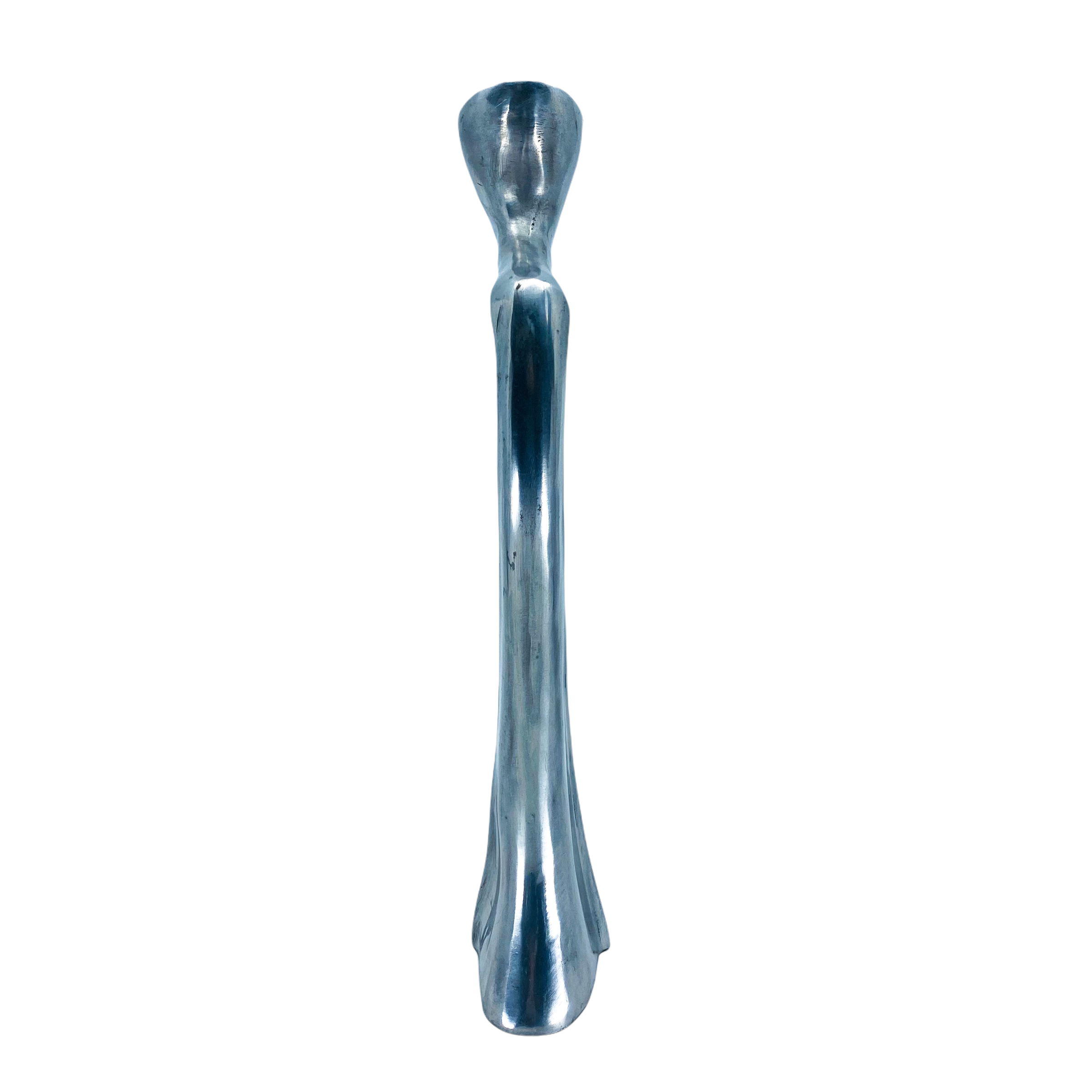 Sculptural Swan Aluminum Candlestick