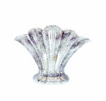 Vintage Splatter Paint Ceramic Fan Vase