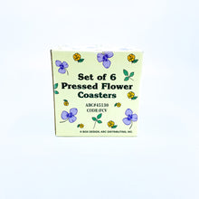 Pressed Flower Lucite Coasters, Set of 6