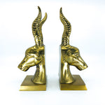 Brass Antelope Bookends
