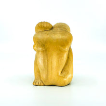 Hand Carved Wood Man & Woman Hugging