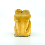Hand Carved Wood Man & Woman Hugging
