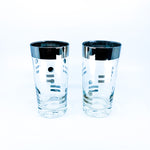 Contemporary Chrome Glasses, Pair