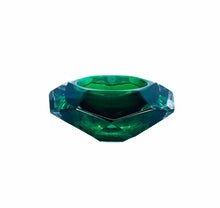 Emerald Green Diamond Shaped Glass Catch All