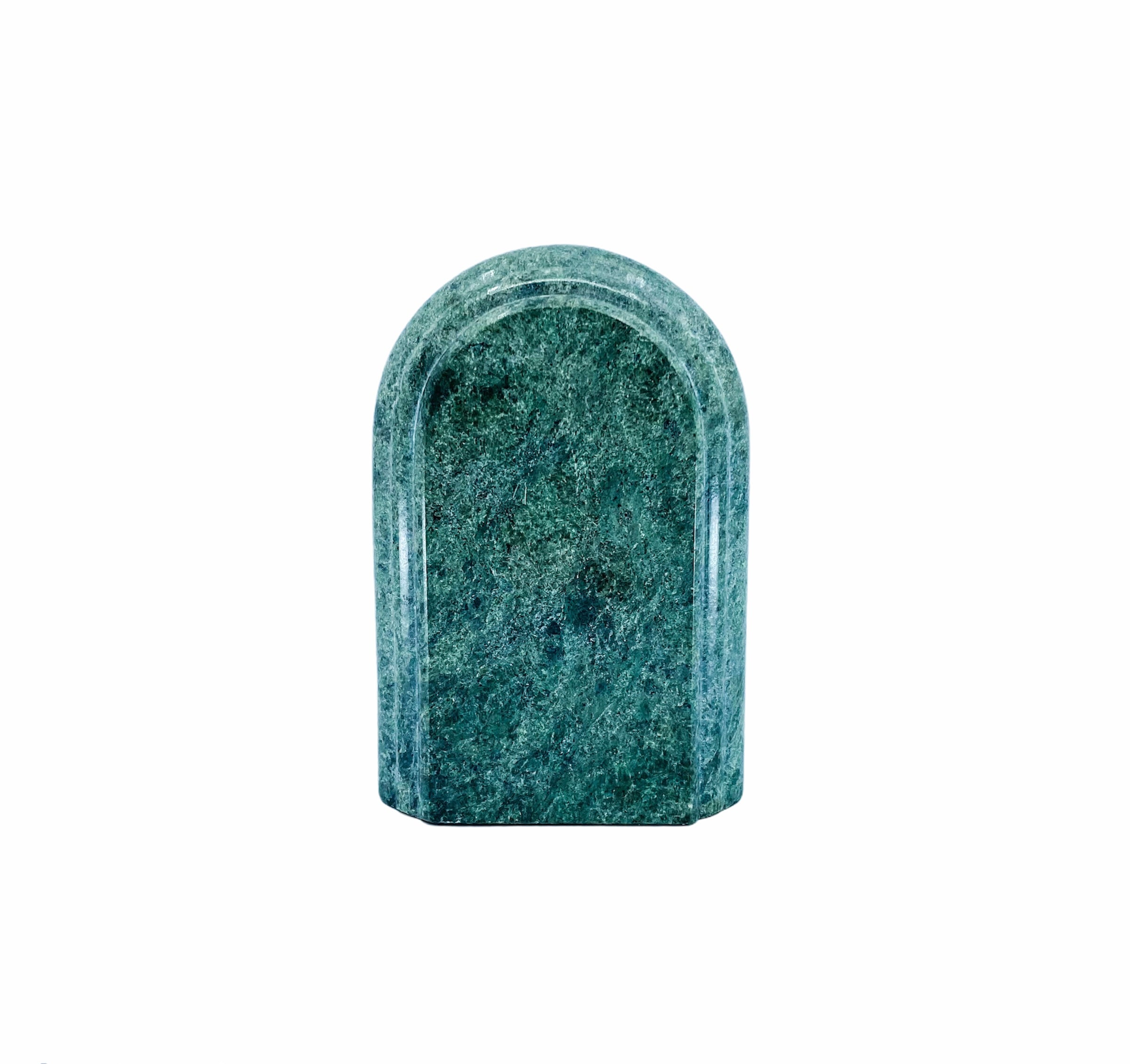 Leeman Arch Shaped Green Marble Mantle Clock