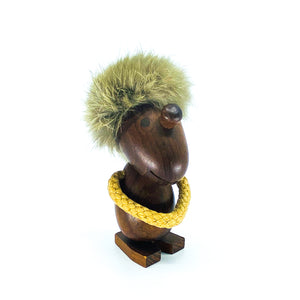 1950s Hans Bolling teak figurine "The Optimist" by Ørskov and Co. Denmark