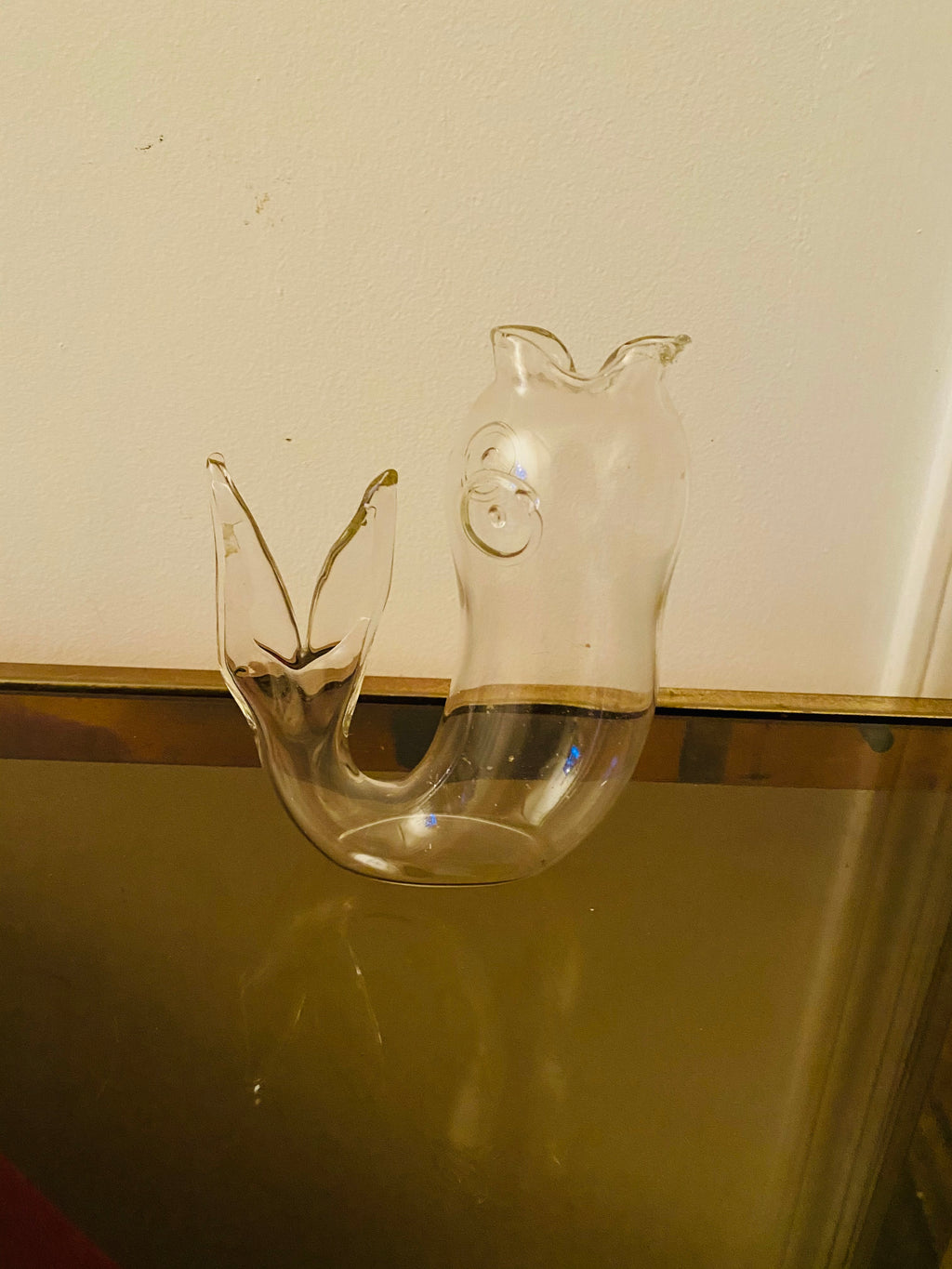 Hand Blown Glass Fish Vase
