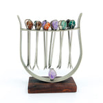 S/12 Gemstone Hor D’oeuvre Party Picks with Stand