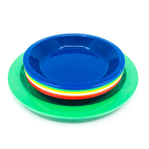 Vintage Ingrid Multicolor Plastic Plate Set
