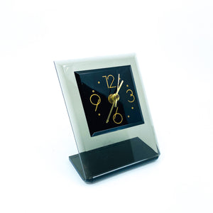 Smokey Lucite Cantilever Table Clock