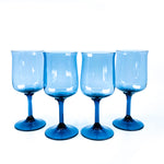 Lenox Blue Mist Tulip Shaped Wine Glasses, Set of 4