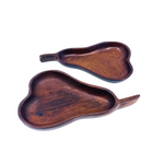 A Pair of Pear Shaped Wood Dishes