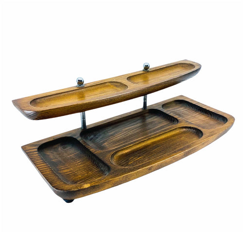 Vintage Wood Dresser Valet / Desk Organizer