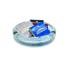 Heavy Round Pebbled Glass Ashtray