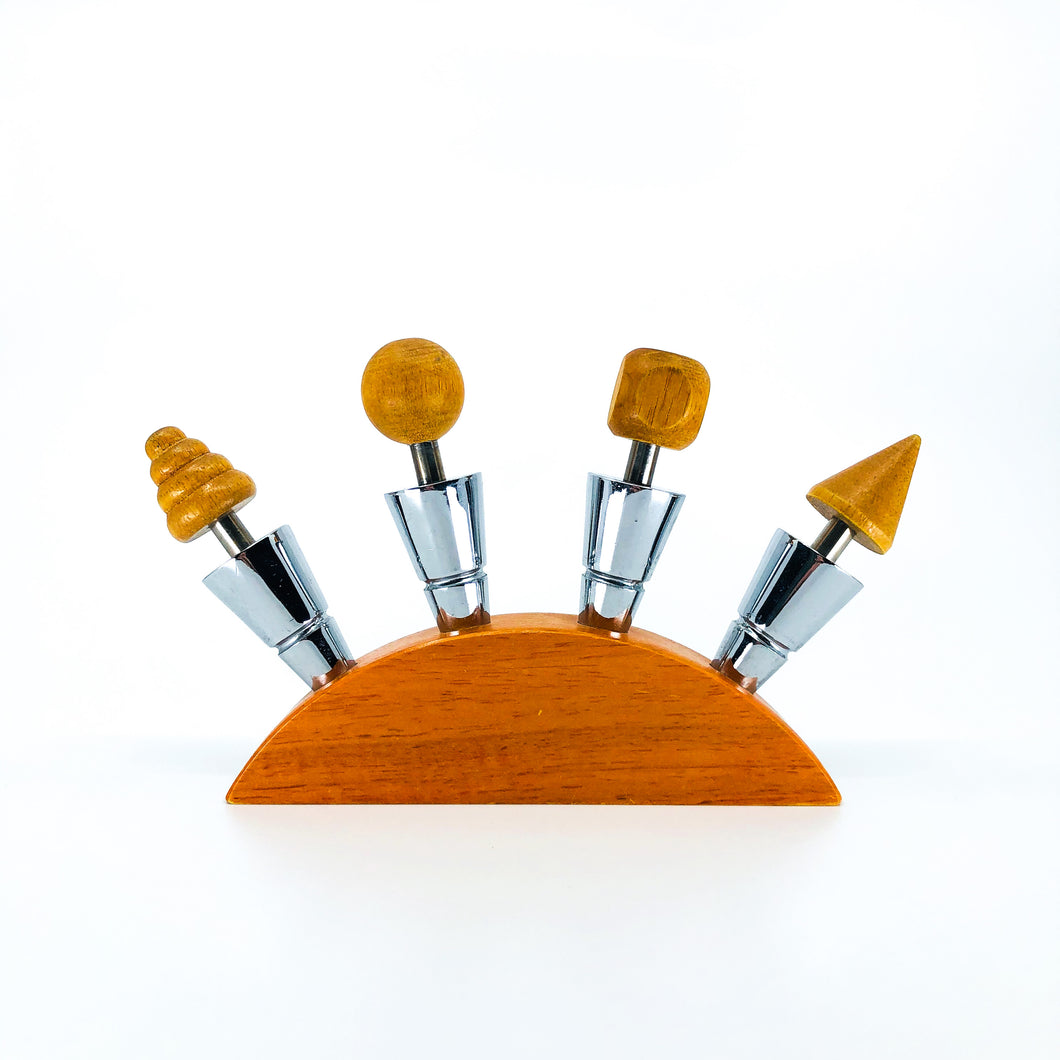 MCM Wood & Steel Wine Stoppers