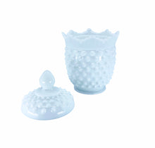 White Hobnail Glass Stasher