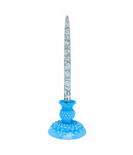 S/2 Fenton Blue Hobnail Candle Holders