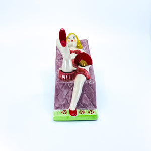 Vintage Naughty Ashtray with Swinging Leg & Fan