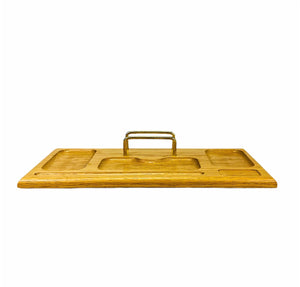 MCM Walnut Wood Desk Organizer / Valet Tray