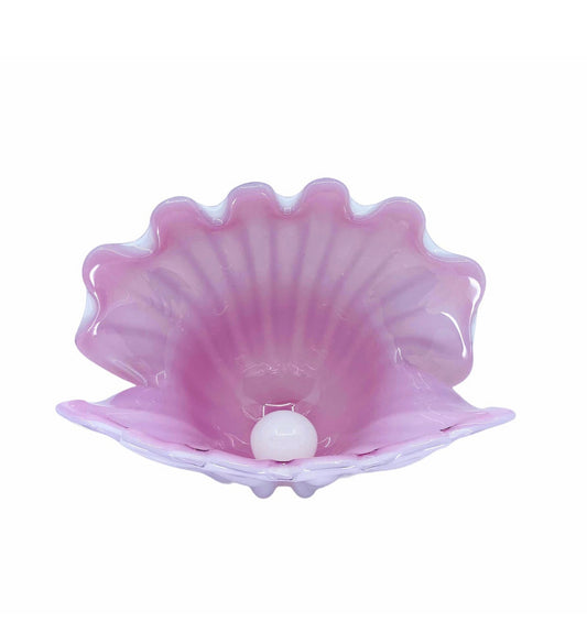 1950s Archimede Seguso Murano Glass Pink Clam Shell - Local Pick Up Only