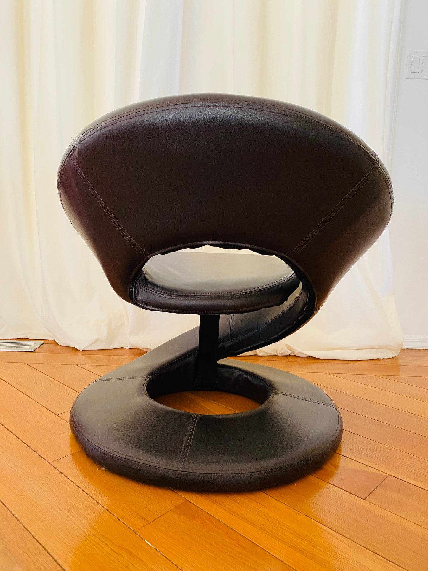Chocolate Brown Jaymar Spiral Chair, Style After Louis Durot