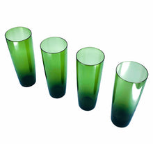 Vintage Olive Green Slim Tallboys, Set of 4
