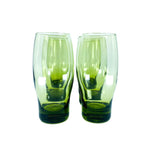 Vintage Libbey Green “Perception” Glasses, Set of 6