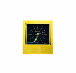 Vintage Signet Quartz Brass Compact Clock, Made in Japan