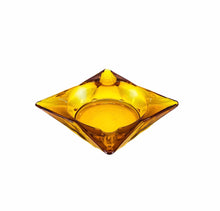 Vintage MCM Amber Starburst Ashtray
