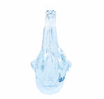 Vintage Murano Clear Art Glass Basket