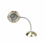 Gooseneck Silver Desk Clock