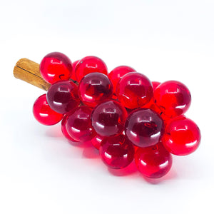 Large Cluster of Red Lucite Grapes