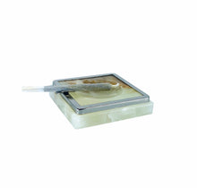 Solid Onyx Stone Ashtray with Chrome Trim
