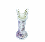 Vintage Splatter Paint Ceramic Fan Vase