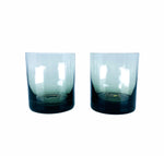 Vintage Smoked Glass Rocks Glasses, Set of 6 - Made in Sweden