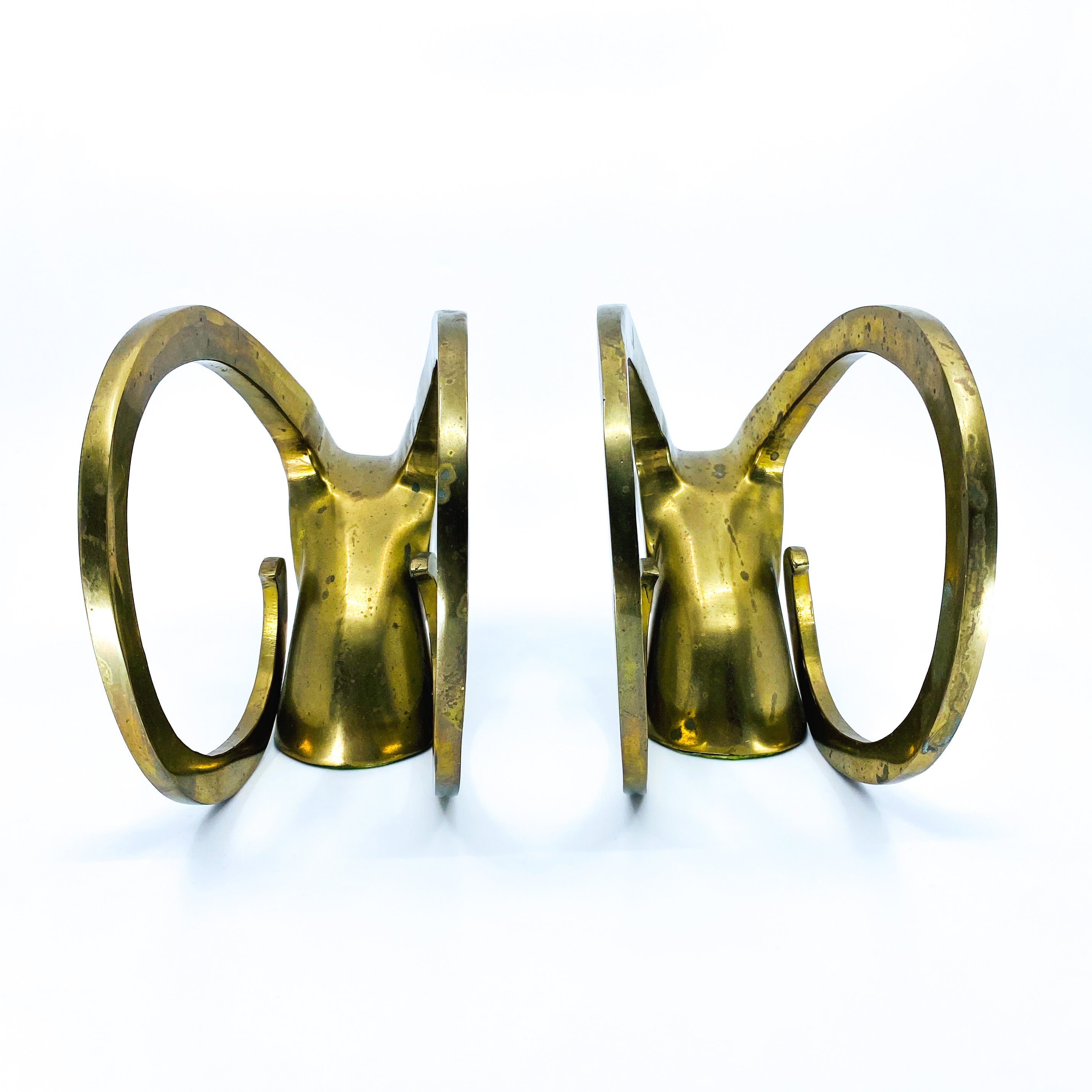 Brass Rams Head Bookends