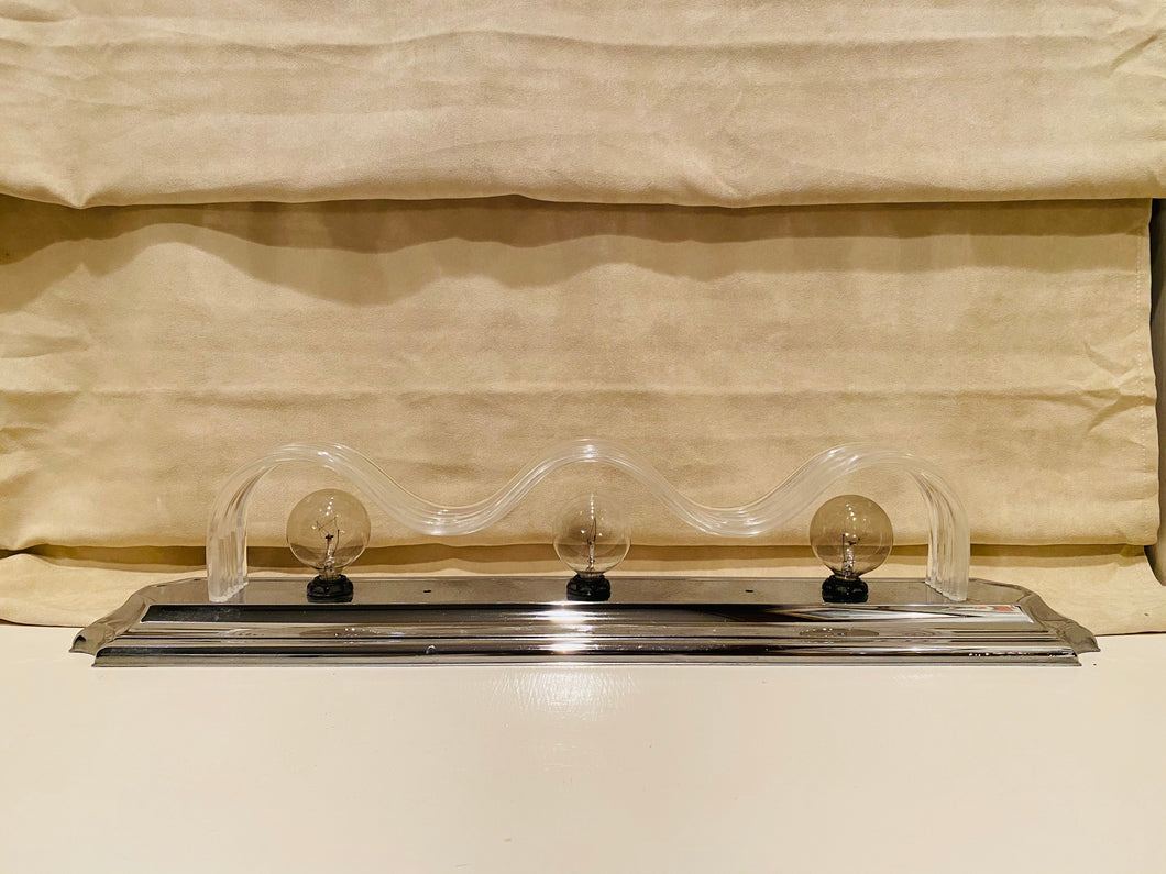 Wavy Lucite Vanity Light